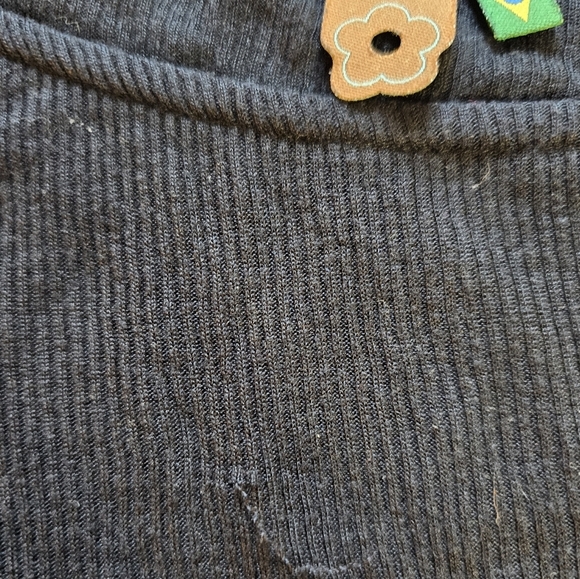 Farm Rio Long Sleeve Black Top Frill  Thin Medium Classic - Picture 7 of 7